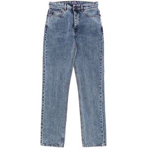 Octopus, Reguliere Denim Blauw Gebleekte Jeans Blauw, Heren, Maat:W30