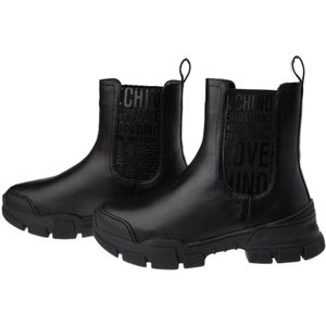 Love Moschino, Schoenen, Dames, Zwart, 38 EU, Leer, Chelsea Boots