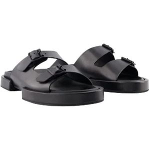 Ann Demeulemeester, Schoenen, Dames, Zwart, 38 EU, Leer, Leather sandals