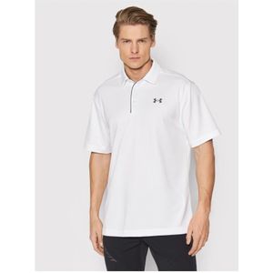 Under Armour, Tops, Heren, Wit, M, Polyester, Losse Fit Tech Polo - Bedrukt Logo