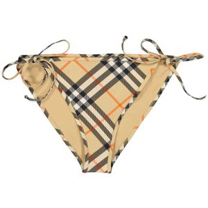 Burberry, Badkleding, Dames, Veelkleurig, M, Nylon, Geruite Bikini Broekjes