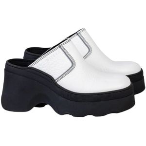 Miista, Mirabella flatform mules Wit, Dames, Maat:40 EU