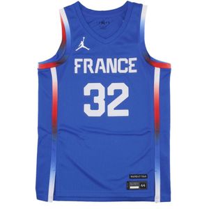 Jordan, Sport, Heren, Blauw, S, Polyester, Frankrijk Basketbal Tanktop Wembanyama Editie