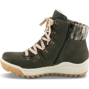 Rieker, Schoenen, Dames, Groen, 36 EU, Leer, Veterschoenen