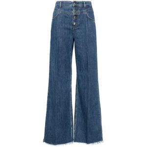 Liu Jo, Jeans, Dames, Blauw, W29, Denim, Blauwe Denim Flare Jeans