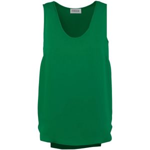 P.a.r.o.s.h., Blouse met wijde hals Groen, Dames, Maat:S