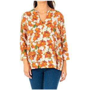 La Martina, Blouses & Shirts, Dames, Veelkleurig, S, Bloemen 3/4 Mouw Blouse Multicolor