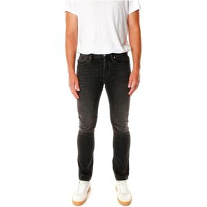 Denham, Jeans, Heren, Zwart, W31 L36, Denim, Slim Fit Midwaist Jeans