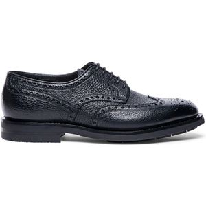 Santoni, Schoenen, Heren, Zwart, 42 EU, Klassieke Leren Brogue Derby Schoen