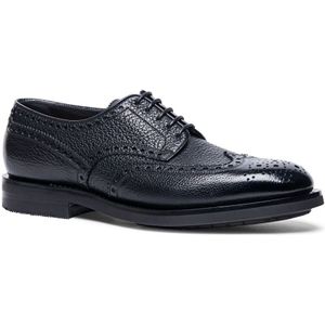 Santoni, Schoenen, Heren, Zwart, 42 EU, Klassieke Leren Brogue Derby Schoen