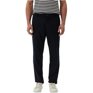 Hugo Boss, Blauwe Chino Broek Regular Fit Katoen Blauw, Heren, Maat:S