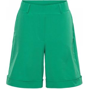&Co Woman, Korte broeken, Dames, Groen, S, Groene Reis Bermuda Shorts
