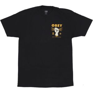 Obey, Tops, Heren, Zwart, S, Katoen, Klassiek Zwart Heren T-shirt