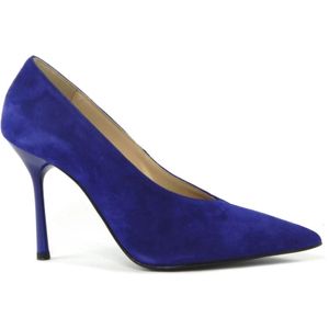 Giampaolo Viozzi, Schoenen decollete print pitone Blauw, Dames, Maat:36 1/2 EU