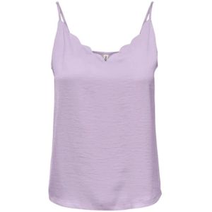 Only, Tops, Dames, Paars, L, Polyester, Stijlvolle T-Shirt Top