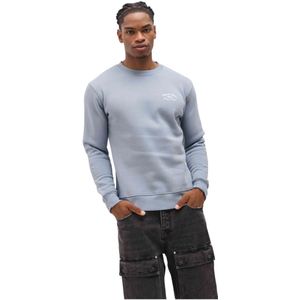 Quotrell, Sweatshirts & Hoodies, Heren, Blauw, L, Katoen, Blauw/Wit Heren Sweater Milano Stijl