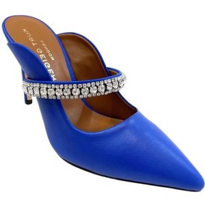 Kurt Geiger, Blauwe Rhinestone Hakken Muiltjes Blauw, Dames, Maat:36 EU