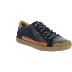 Kickers, Schoenen, Heren, Blauw, 40 EU, Leer, Lage Top Leren Sneakers