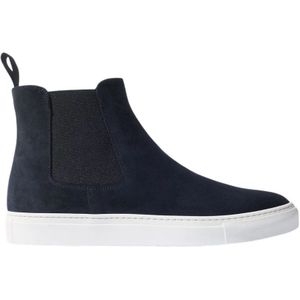 Scarosso, Schoenen, Heren, Blauw, 44 EU, Suède, Tommaso Blauwe Suède Platform Sneakers