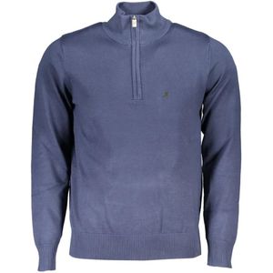 U.s. Polo Assn., Truien, Heren, Blauw, 3Xl, Nylon, Blauwe Geborduurde Half-Zip Sweater