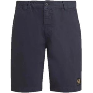 Belstaff, Korte broeken, Heren, Blauw, W31, Katoen, Donkerblauwe Casual Shorts