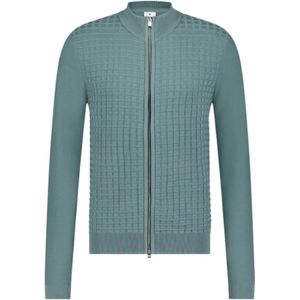 Blue Industry, Sweatshirts & Hoodies, Heren, Groen, XL, Groen Geruit Slim Fit Vest