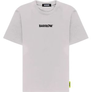 Barrow, Tops, Heren, Beige, XL, Katoen, Smile Logo Korte Mouw T-shirt