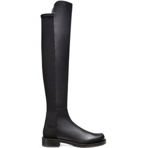 Stuart Weitzman, Gedurfde Over-de-Knie Laars Zwart, Dames, Maat:41 EU