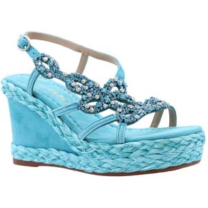 Alma EN Pena, Schoenen, Dames, Blauw, 40 EU, Ried Sandal