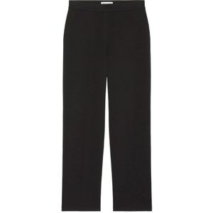 Marc O'Polo, Broeken, Dames, Zwart, XL, Katoen, Reguliere chino-stijl jerseybroek