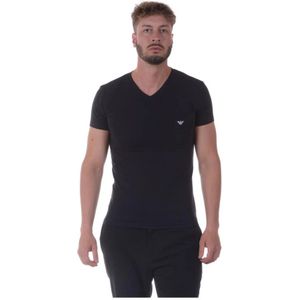 Emporio Armani, Tops, Heren, Zwart, S, Casual Sweatshirt voor Mannen