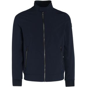 Colmar, Sweatshirts & Hoodies, Heren, Blauw, L, Polyester, Blauwe elastische softshell jas