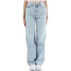 Calvin Klein Jeans, Jeans, Dames, Blauw, W29, Katoen, High Rise Relaxed Jeans