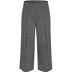 Masai, Broeken, Dames, Grijs, M, Polyester, Cropped broek met pied-de-poule patroon