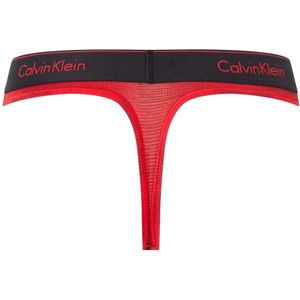 Calvin Klein, Badkleding, Dames, Rood, XL, Thong Bikini Bottom