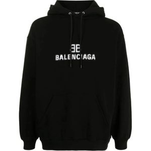 Balenciaga, Sweatshirts & Hoodies, Heren, Zwart, XS, Katoen, Hoodies