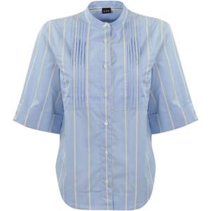 Fay, Blouses & Shirts, Dames, Blauw, S, Katoen, Blauw Gestreept Katoenen Overhemd