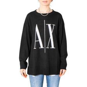 Armani Exchange, Sweatshirts & Hoodies, Dames, Zwart, S, Wol, Sweatshirts