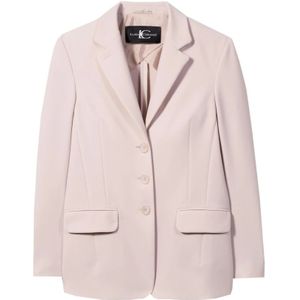 Luisa Cerano, Elegante Crepe Blazer Roze, Dames, Maat:S