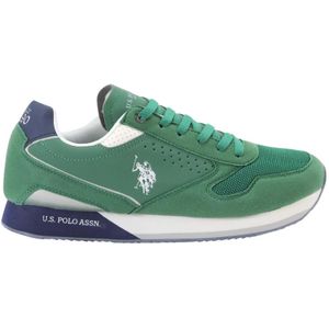 U.s. Polo Assn., Schoenen, Heren, Groen, 40 EU, Suède, Groene Slip-On Sportieve Sneakers