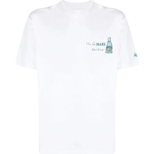 MC2 Saint Barth, Tops, Heren, Wit, L, Katoen, Klassiek Katoenen T-Shirt
