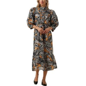 Dea Kudibal, Kleedjes, Dames, Veelkleurig, L, Elegante Bruine Midi Jurk