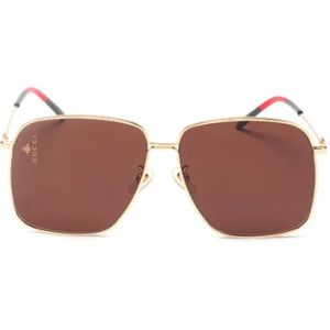 Gucci Vintage, Pre-owned, Dames, Bruin, ONE Size, Pre-owned Metal sunglasses