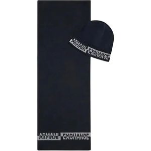 Armani Exchange, Accessoires, Heren, Zwart, ONE Size, Wol, Armani Exchange