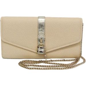 Chloé Pre-owned, Pre-owned, Dames, Beige, ONE Size, Leer, Tweedehands leren portemonnees