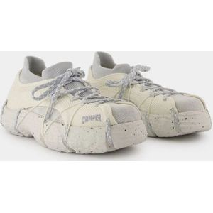 Camper, Schoenen, Dames, Beige, 38 EU, Polyester, Multicolor Stoffen Sneakers - Ronde Neus