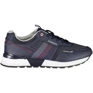 Carrera, Schoenen, Heren, Blauw, 41 EU, Polyester, Blauwe Polyester Sneaker met Veters en Logo