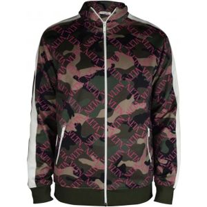 Valentino Garavani, Sweatshirts & Hoodies, Heren, Veelkleurig, XL, Katoen, Camouflage Zip Vest