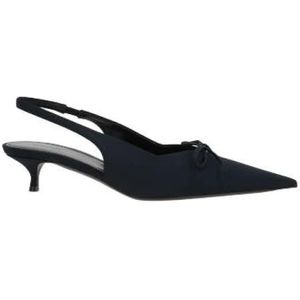 Balenciaga, Schoenen, Dames, Zwart, 38 EU, Spandex, Zwarte hiel Slingback met strik