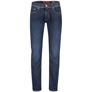Pierre Cardin, Jeans, Heren, Blauw, W34 L32, Denim, Donkerblauwe denim jeans
